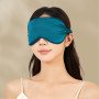 Eye mask simulated silk double-sided mulberry silk shade sleep eye mask with printed logo outdoor travel essential