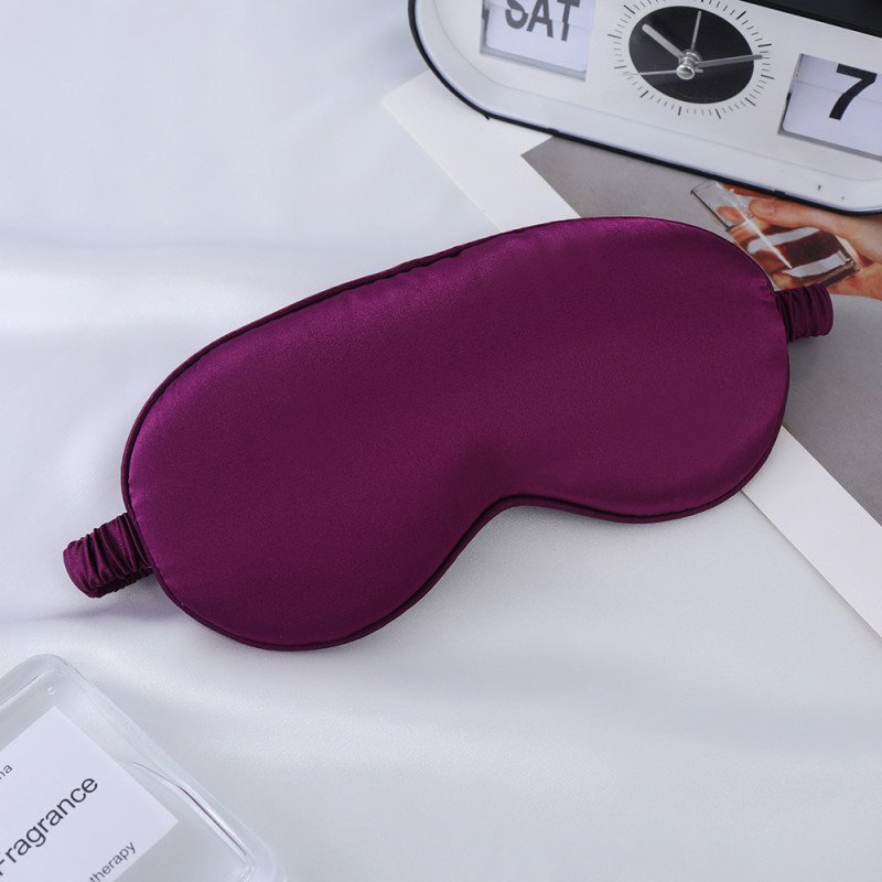 Eye mask simulated silk double-sided mulberry silk shade sleep eye mask with printed logo outdoor travel essential