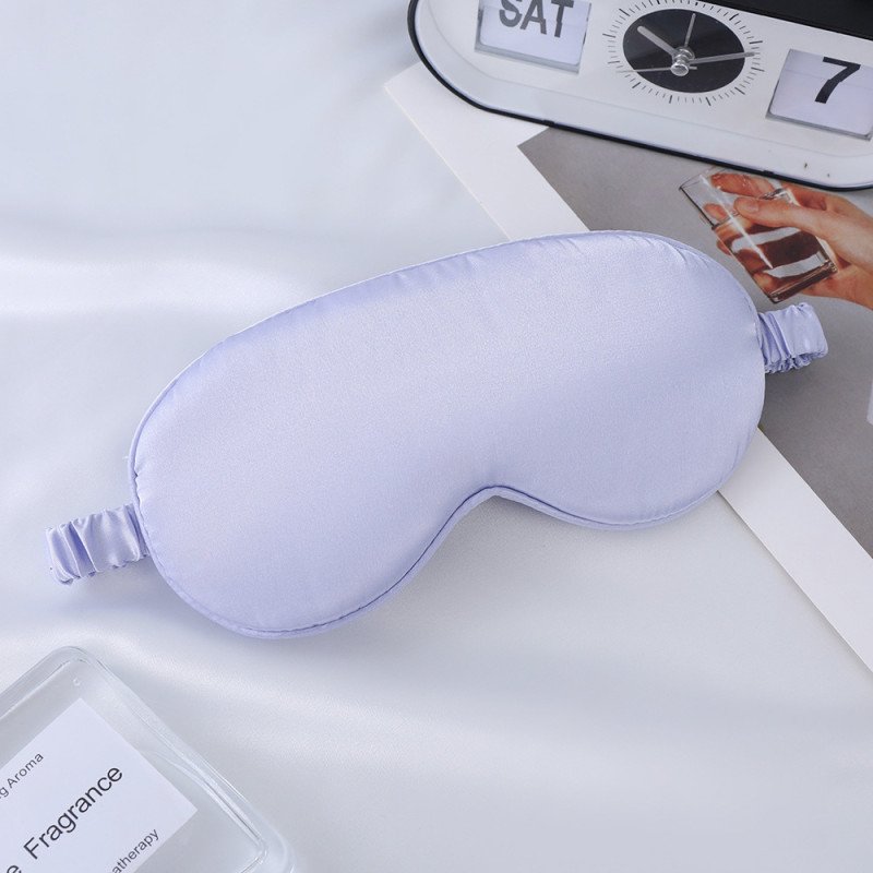 Eye mask simulated silk double-sided mulberry silk shade sleep eye mask with printed logo outdoor travel essential