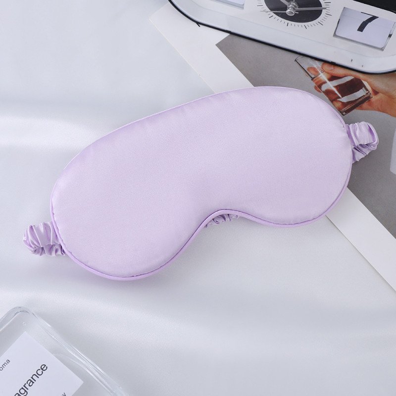Eye mask simulated silk double-sided mulberry silk shade sleep eye mask with printed logo outdoor travel essential