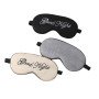 Eye mask new simulated silk goodnight letter adjustment buckle blackout sleep eye mask cross-border portable multi-color