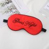 Eye mask new simulated silk goodnight letter adjustment buckle blackout sleep eye mask cross-border portable multi-color