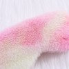 Colorful bunny fur cute plush eye mask blackout sleep eye mask rainbow print cute cartoon eye mask