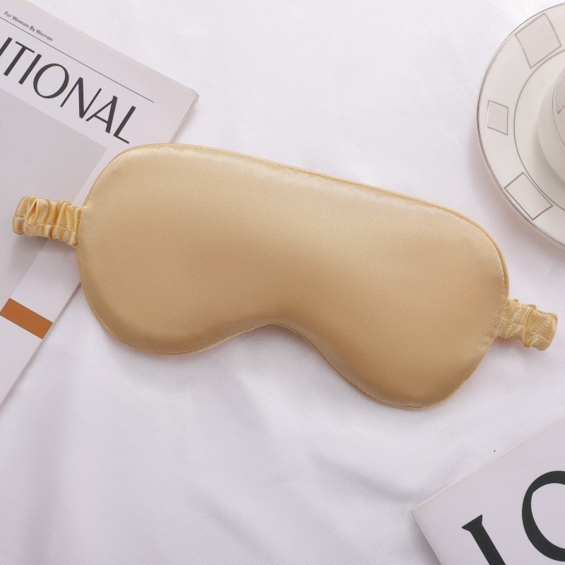 Pure color simulated silk eye mask blackout sleep outdoor home eye mask sleep eye mask multi-color