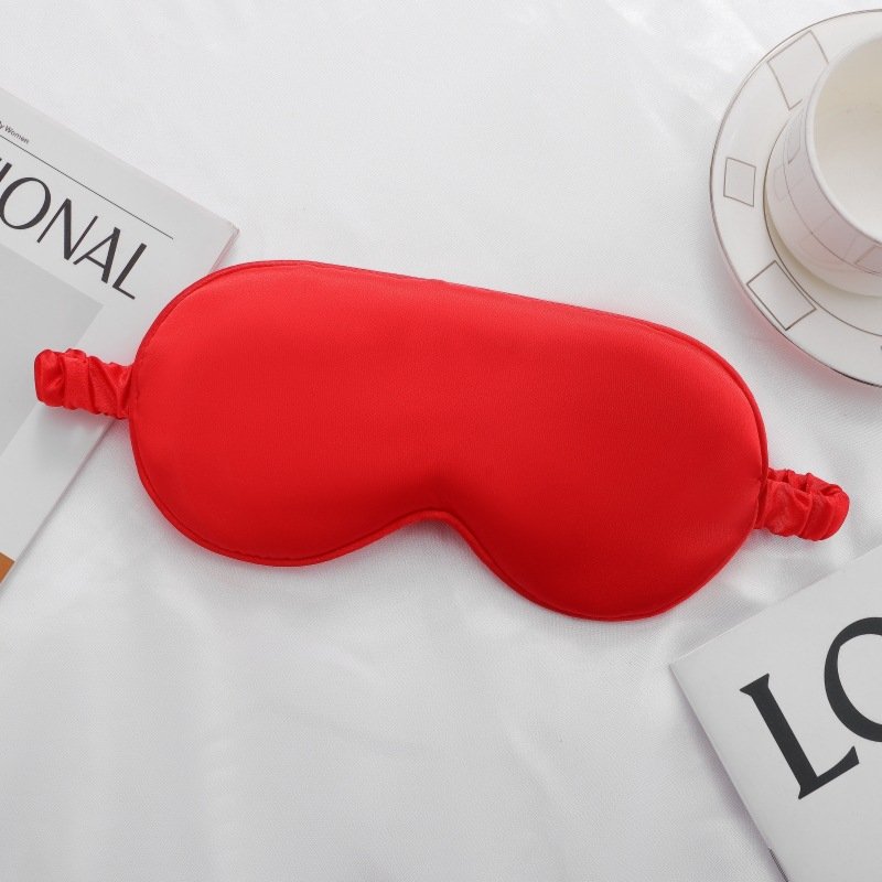 Pure color simulated silk eye mask blackout sleep outdoor home eye mask sleep eye mask multi-color