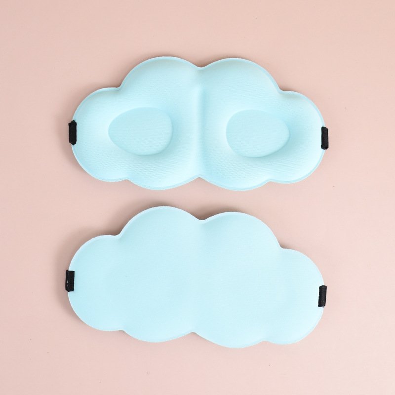 3D three-dimensional cloud sleep eye mask double-sided ice silk blackout breathable eyelash eye mask printed LOGO multi-color