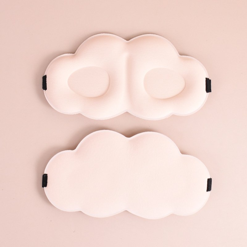 3D three-dimensional cloud sleep eye mask double-sided ice silk blackout breathable eyelash eye mask printed LOGO multi-color