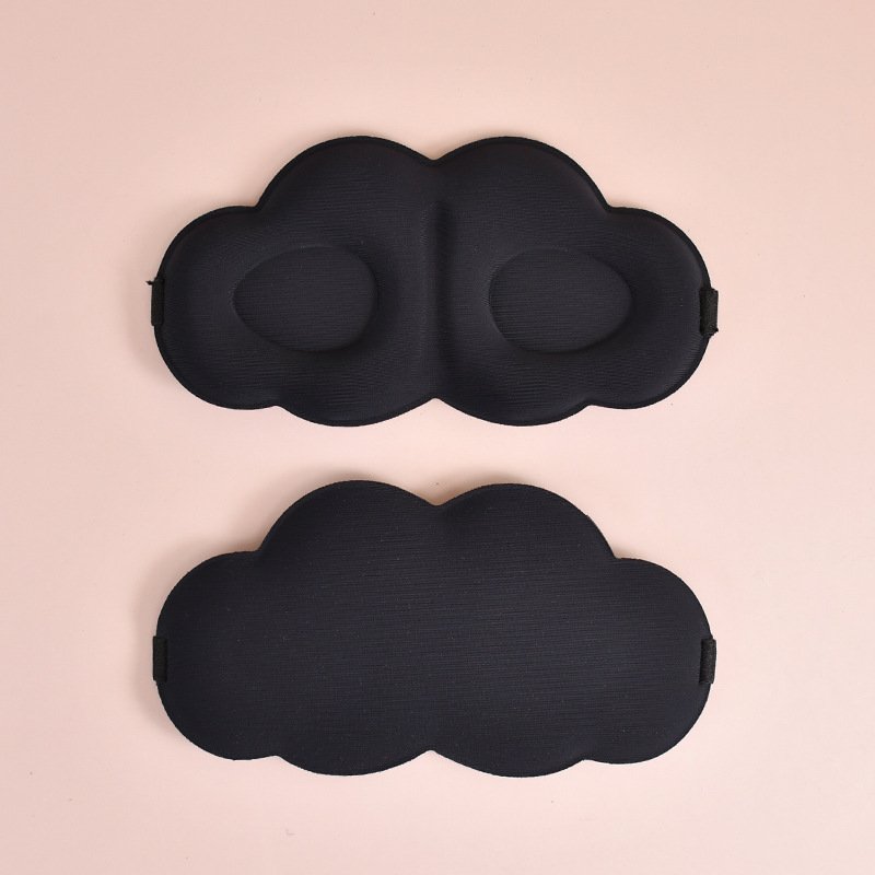 3D three-dimensional cloud sleep eye mask double-sided ice silk blackout breathable eyelash eye mask printed LOGO multi-color