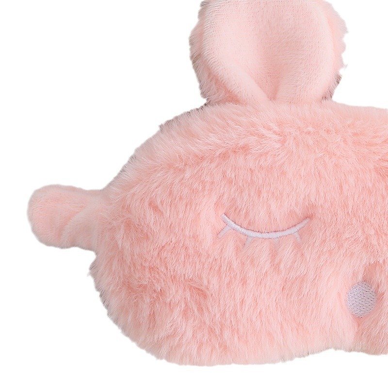 Eye mask cute soft and comfortable bunny rabbit ears sleep eye mask girl heart plush eye mask blackout embroidery