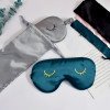 Simulated silk embroidery eyelash eye mask set blackout sleep eye mask drawstring bag outdoor portable travel essential