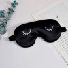 Simulated silk embroidery eyelash eye mask set blackout sleep eye mask drawstring bag outdoor portable travel essential