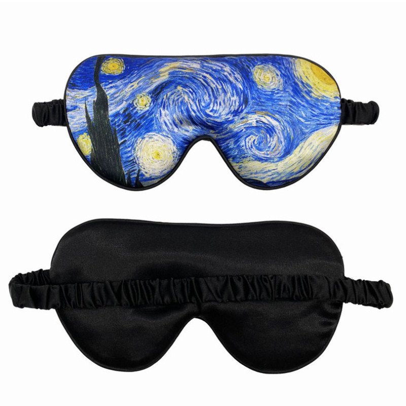 New Van Gogh printed eye mask, sunflower shade sleeping eye mask, retro portable high-value eye mask