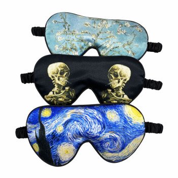 New Van Gogh printed eye mask, sunflower shade sleeping eye mask, retro portable high-value eye mask