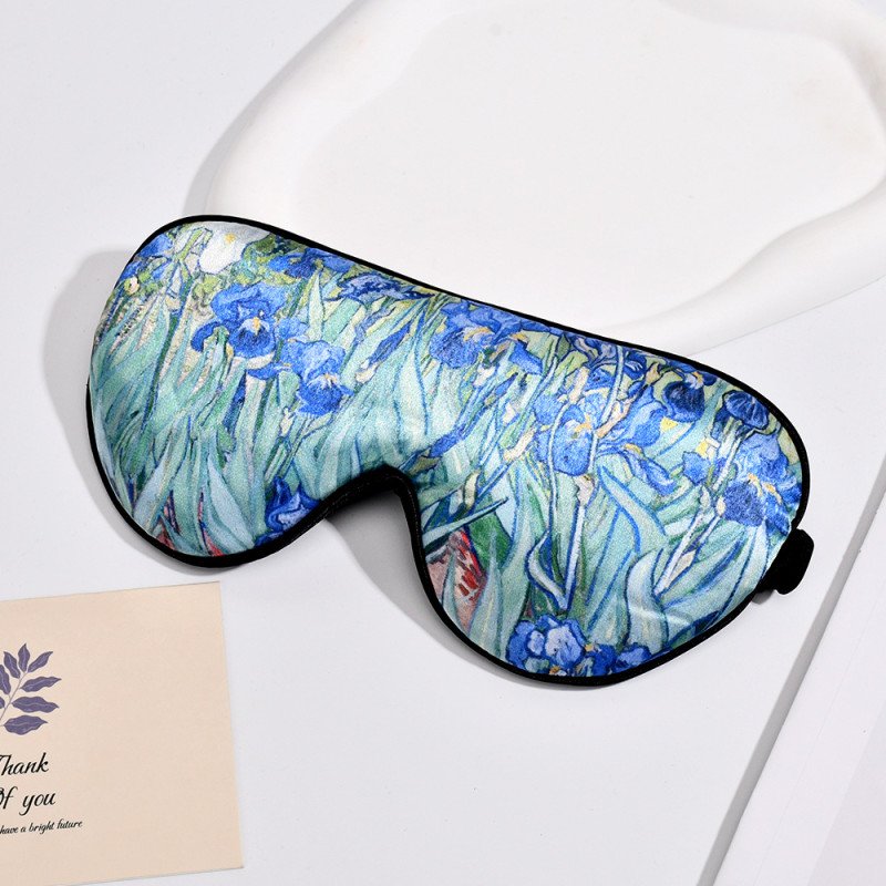 New Van Gogh printed eye mask, sunflower shade sleeping eye mask, retro portable high-value eye mask