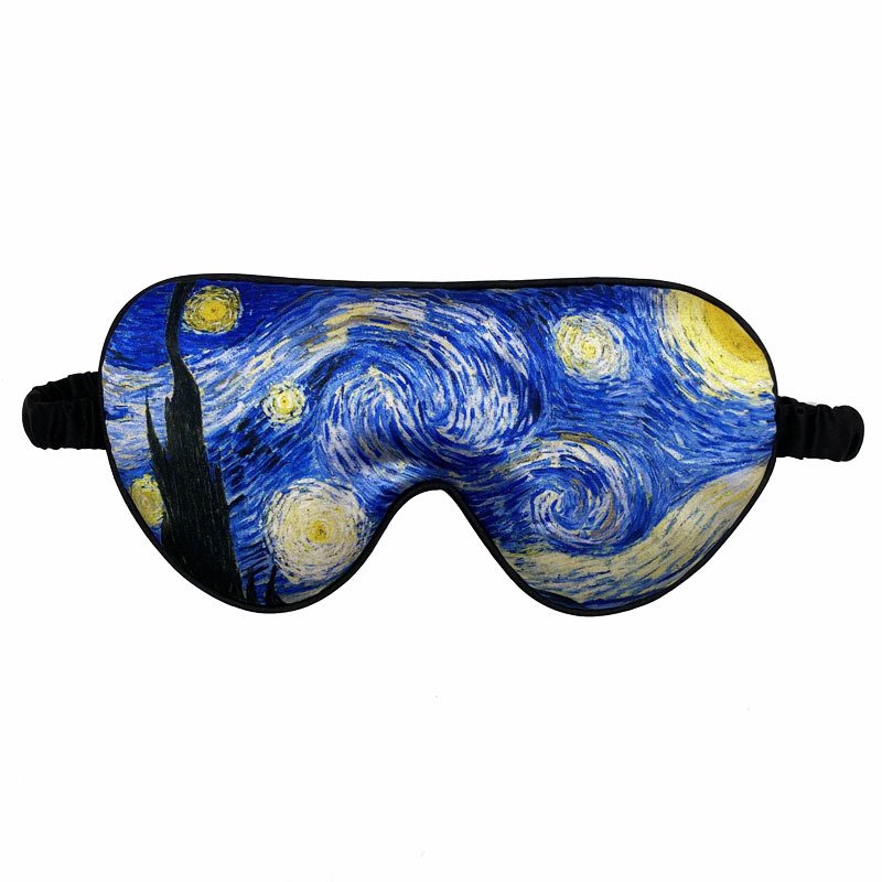 New Van Gogh printed eye mask, sunflower shade sleeping eye mask, retro portable high-value eye mask