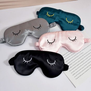 Double-sided simulated silk embroidery eyelash eye mask to relieve eye fatigue and shade sleeping eye mask