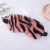 Plush eye mask, leopard print heart rabbit fur, home shade eye protection, cute cartoon sleep eye mask in multiple colors