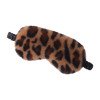 Plush eye mask, leopard print heart rabbit fur, home shade eye protection, cute cartoon sleep eye mask in multiple colors