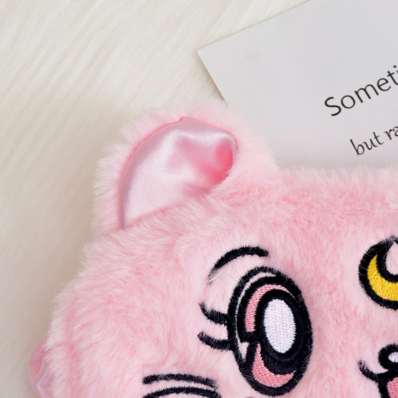 New cute Sailor Moon plush eye mask, embroidery shade sleeping eye mask, cute cat ear eye mask for girls