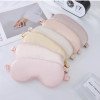 Double-sided solid color simulated silk eye mask wholesale elastic band spot wholesale mulberry silk shade sleeping eye mask