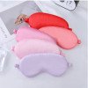 Double-sided solid color simulated silk eye mask wholesale elastic band spot wholesale mulberry silk shade sleeping eye mask