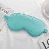 Double-sided solid color simulated silk eye mask wholesale elastic band spot wholesale mulberry silk shade sleeping eye mask