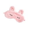 Pink plush rabbit ear eye mask custom embroidery eyelash shade sleeping eye mask outdoor travel gift custom