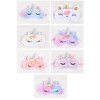 Eye mask customized plush embroidered logo unicorn colorful rabbit fur light-blocking sleep eye mask eye mask