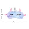 Eye mask customized plush embroidered logo unicorn colorful rabbit fur light-blocking sleep eye mask eye mask