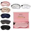 22 momme hot-selling silk eye mask, S-type shiny mulberry silk light-blocking eye mask with LOGO
