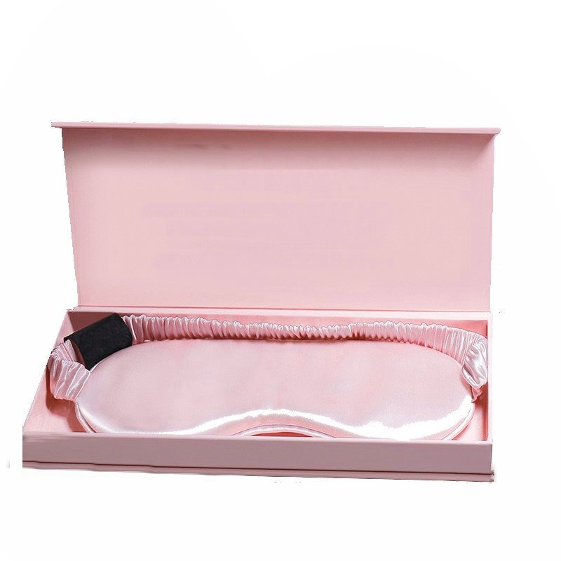 22 momme hot-selling silk eye mask, S-type shiny mulberry silk light-blocking eye mask with LOGO