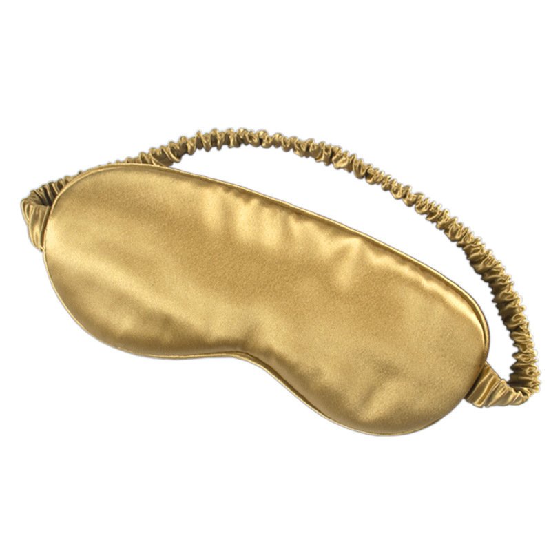 22 momme hot-selling silk eye mask, S-type shiny mulberry silk light-blocking eye mask with LOGO
