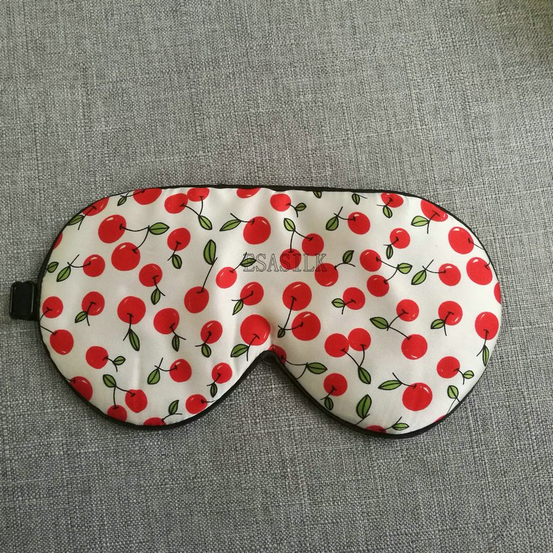 100% natural silk silk printed eye mask light-blocking eye protection sleep eye mask