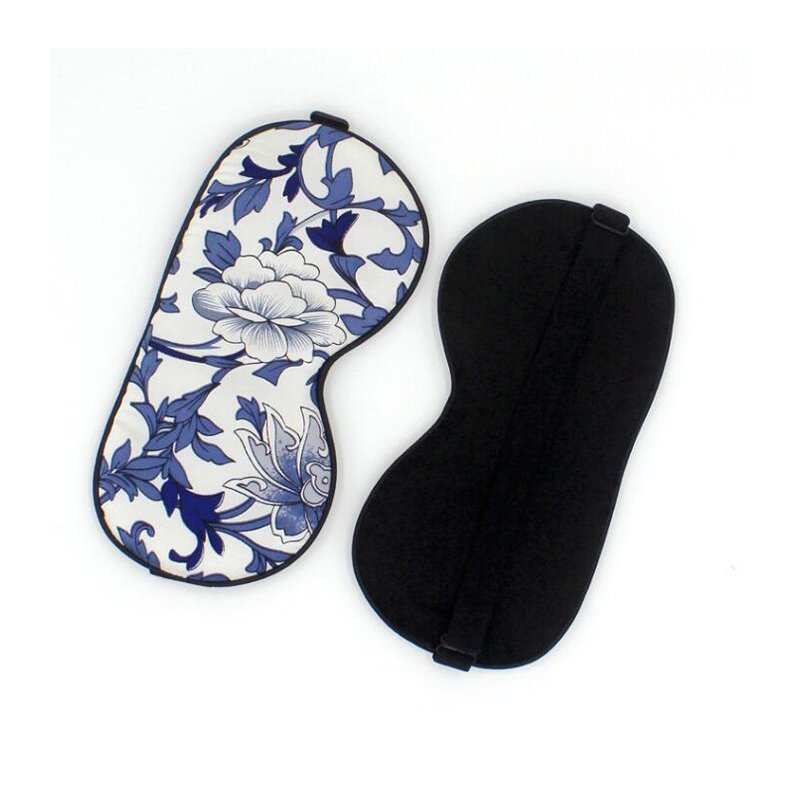 100% natural silk silk printed eye mask light-blocking eye protection sleep eye mask