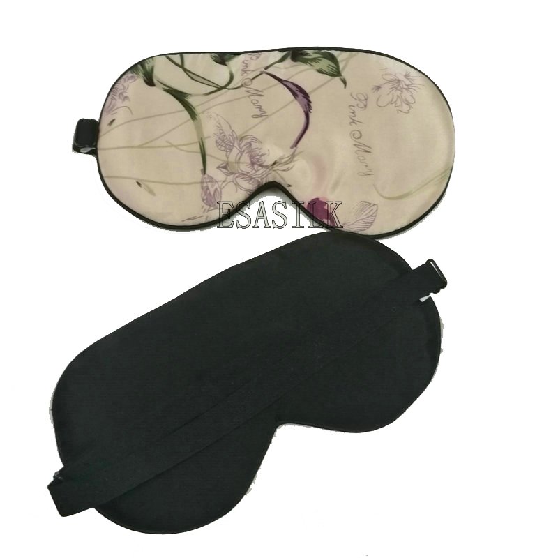 100% natural silk silk printed eye mask light-blocking eye protection sleep eye mask