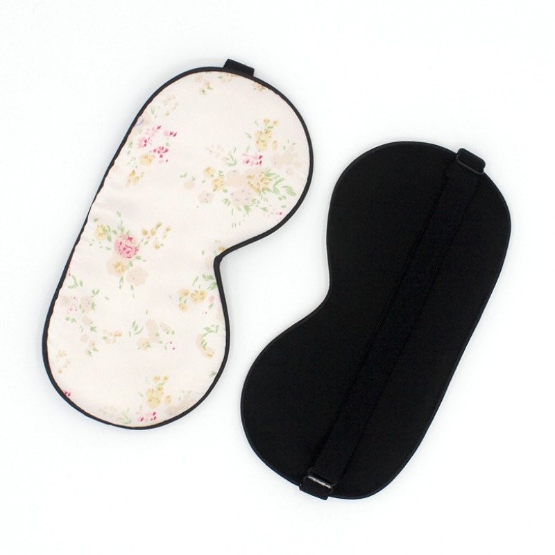 Silk enlarged and widened mulberry silk comfortable breathable sleep shading adjustable men and women printed double-sided imitation silk eye mask
