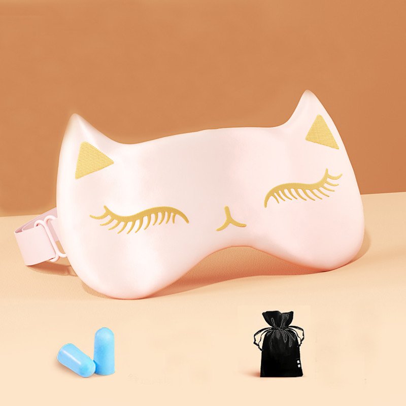 Imitation silk eye mask sleep shading skin-friendly breathable men and women silk eye mask sleep lunch break ice pack eye mask