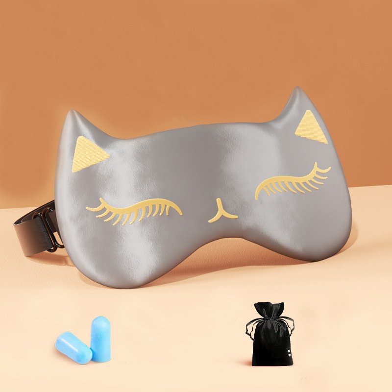 Imitation silk eye mask sleep shading skin-friendly breathable men and women silk eye mask sleep lunch break ice pack eye mask