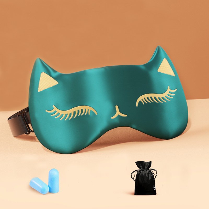 Imitation silk eye mask sleep shading skin-friendly breathable men and women silk eye mask sleep lunch break ice pack eye mask