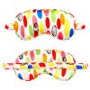 Eye mask printing pattern logo customized double-sided imitation silk sleep aviation sleep shading mulberry silk eye mask