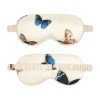 Eye mask printing pattern logo customized double-sided imitation silk sleep aviation sleep shading mulberry silk eye mask