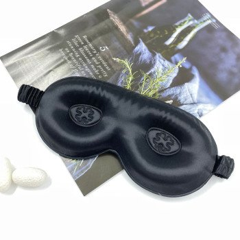 22MM, 3D silk eye mask four-leaf clover home sleep shading travel silk eye mask