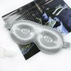 22MM, 3D silk eye mask four-leaf clover home sleep shading travel silk eye mask