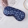 Imitation silk sleep eye mask shading printing five-pointed star lunch break travel home essential adjustable