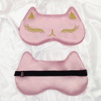 Double-sided fox imitation silk mulberry silk sleep eye mask Lunch break aviation blackout eye mask