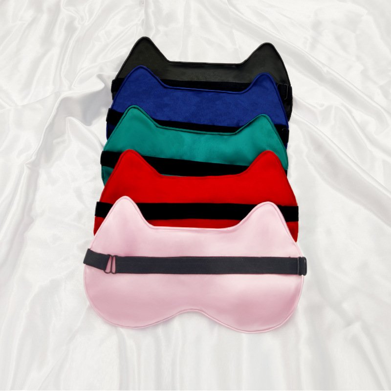 Double-sided fox imitation silk mulberry silk sleep eye mask Lunch break aviation blackout eye mask