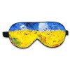 World famous painting double layer solid color velvet travel aviation sleep blackout silk eye mask