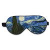 World famous painting double layer solid color velvet travel aviation sleep blackout silk eye mask