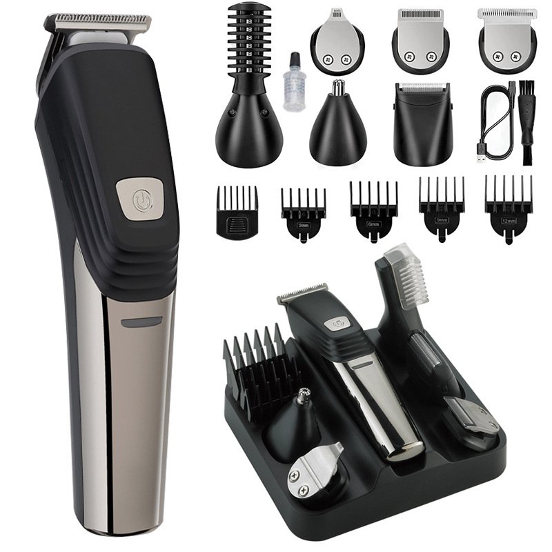 Multifunctional electric razor for nose and head shaving, household hair clipper for shaving