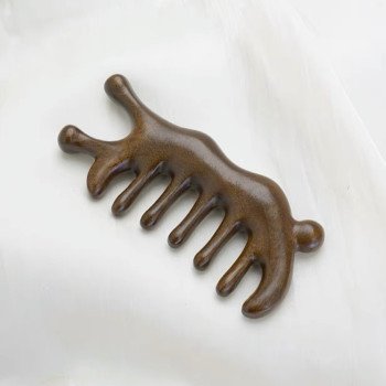 Golden sandalwood massage comb, meridian comb, massage comb